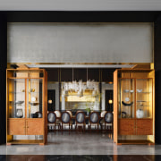 Two display cases, custom designed by Daniel Joseph 