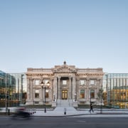 View from Ontario Street. The original structure is 