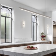 Island benchtop, perimeter benchtop and splashback are all 