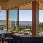 A bite into the architecture provides for sheltered 