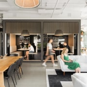 Elevation view of Bistro-Park seating alcoves. 