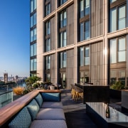 The roof terrace is as elegant and stylish 