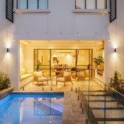 Looking across the pool to the rear of 