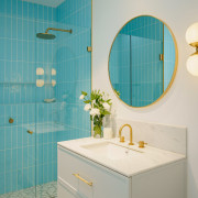 Each of the project's six bathrooms has its 