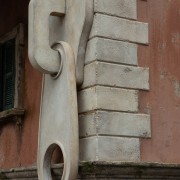 Alex Chinneck – A spoonful of sunrise (detail) architecture, brick, house numbering, number, gray