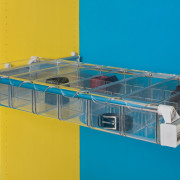 Innovative multi-purpose systemPull out wardrobe storage - order glass, plastic, product, teal