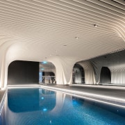 The Arc by Crown Group's swimming pool is architecture, building, ceiling, interior design, leisure, swimming pool, gray