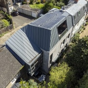 The standing seem steel roof extension, complete with 