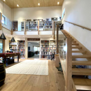 Inside, the main library and dining areas benefit 