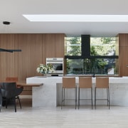 The new kitchen complete with light-bringing skylight. Benchtop 