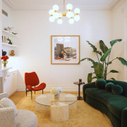 Two (non-functioning) vintage fireplaces were reinstated – for 