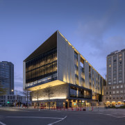 Christchurch Central Library  - Christchurch Central Library – apartment, architecture, brutalist architecture, building, city, commercial building, condominium, corporate headquarters, facade, headquarters, metropolis, metropolitan area, mixed use, neighbourhood, real estate, residential area, sky, blue, black