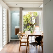 Timber floors and a character beam ceiling add 