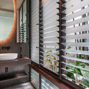 Glass shutters provide air, natural light and also 