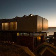 A drone view of the home - architecture architecture, building, evening, home, house, reflection, sky, black