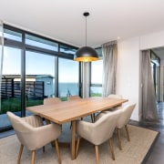 Like any house, it needs to be a apartment, condominium, dining room, house, interior design, property, real estate, room, table, gray