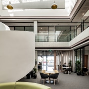 The building's ambience is one of lightness and 