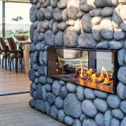 Outdoor double-sided fireplace. - Salute to bold taste 