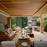 The rear of the indoor-outdoor home is open 