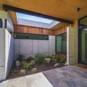 Breezeway with garden and skylight. - Wings on 