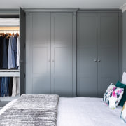 The bedroom wardrobes may look uniform, but they 