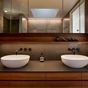 Tabletop basins add to the sense of refinement. 