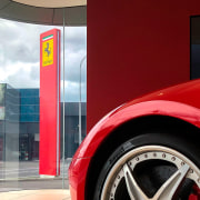 Ferrari Showroom 1 - alloy wheel | auto alloy wheel, auto part, automotive design, automotive exterior, automotive lighting, automotive tire, automotive wheel system, car, fender, mode of transport, motor vehicle, red, rim, tire, vehicle, vehicle door, wheel, red