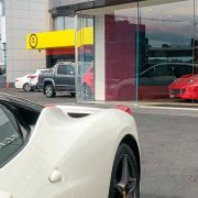 Ferrari Showroom 5 - automotive design | car automotive design, car, coupé, land vehicle, luxury vehicle, race car, sports car, supercar, vehicle, gray, white