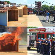 Fire Test At The Middlesex County Fire Academy vehicle, black