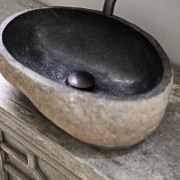 The stone basin, from Artedomus, adds to the 