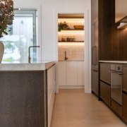 Even the open shelving in the scullery is 