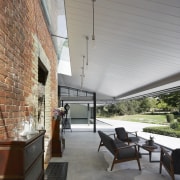 Clerestory/skylight windows signal the divide between old and 