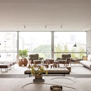 Architect: The principal living space with softening furniture 