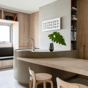 Kitchen and seating. - Apartment meets art house 