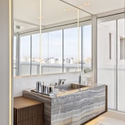His ensuite with reflected views. - The suite 