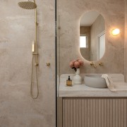 Fluted front panelling adds softness and design interest 