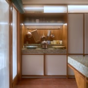 The original walk-in pantry was stripped back and 