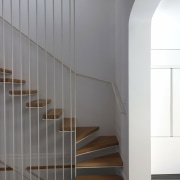 The terraced home meets the new addition. - 