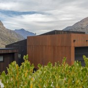 The Corten steel surfaces will weather over time. 