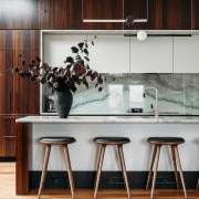 Rich tones and contemporary touches abound – kitchen 