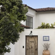 The front gate to the Spanish Colonial style 