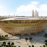 New look at Foster + Partners Lusail Stadium architecture, city, structure, white, brown