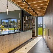 The business side of the kitchen island is 