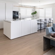 Vienna Woods wood flooring contrasts and complements the 