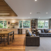 ​​​​​​​While this renovation by designer Jason Higham stayed flooring, house, interior design, living room, Open Plan living, Norman Ellison Carpet, Higham Architecture