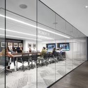 On the first floor of the Chicago Tribune’s interior design, Chicago Tribune,  premises, meeting rooms, conference room, Eastlake Studios