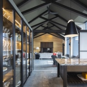 For this industrial-look kitchen by Stefan Sonntag of black, gray