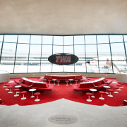 ​​​​​​​The Sunken Lounge at the TWA Hotel features architecture, Sunken Lounge, TWA Hotel