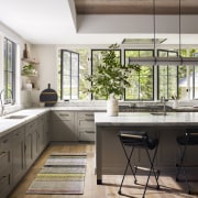 ​​​​​​​Marble benchtops, classic windows and traditional paneling all 