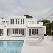 The pool and landscaping reflects a seamless flow 